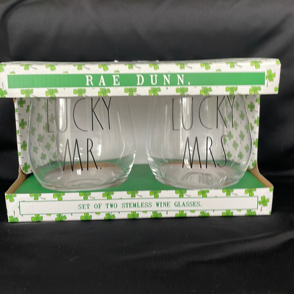 Rae Dunn Stemless Wine Glasses 2/Pack